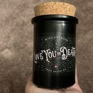 Witch City Wicks Single Wick Candle, Love You To Death.